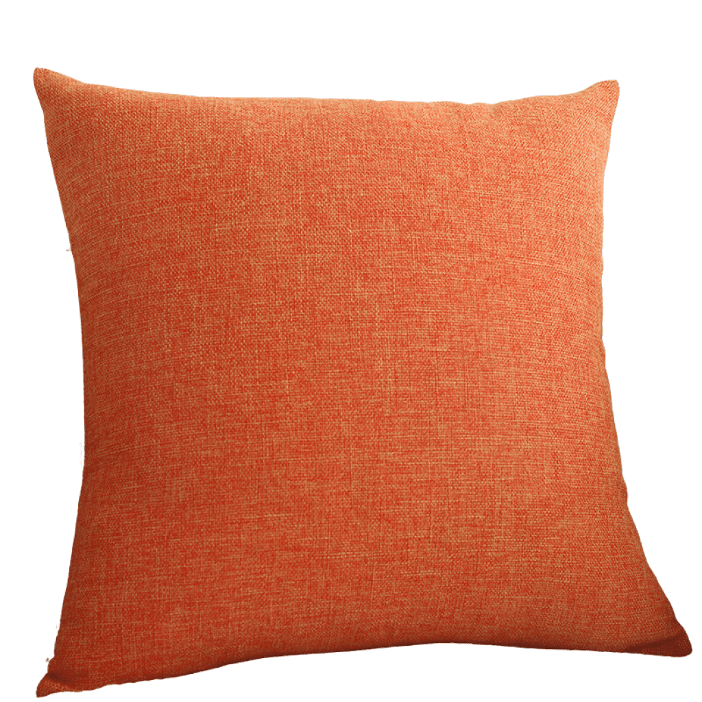 Lot De 2 Housses De Coussin Décoratives 50x50 Cm Motif Automne Orange à Carreaux - Pour Canapé, Lit, Salon
