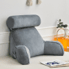 Coussin de Lecture 75x40cm Gris Foncé
