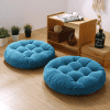Coussin de Sol Rond Japonais Méditation Bleu Canard