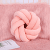 Coussin Noeud 30x12cm Tressé Rose 1
