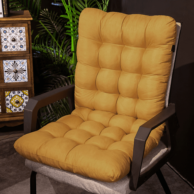 Lot De 2 Coussins Carrés Pour Salon De Jardin - 50x50x10 Cm, Velours De Maïs, Rembourrage O - Jaune