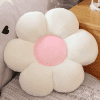 Coussin Fleur 30cm Blanc Rose 1