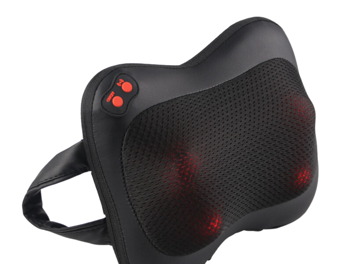 Coussin De Massage Shiatsu Pour Le Cou Avec Fonction Chauffante - Oreiller Masseur Doré