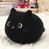 Coussin Peluche Chat 32cm Noir 1