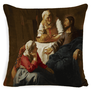 Coussin Visage Peinture 45x45cm 6