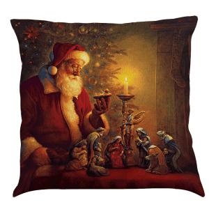 Oreiller Décoratif Père Noël Avec Inscription "Joyeux Noël" - Occasion