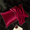 Taie Oreiller Satin de Soie 48x74cm Rouge 1