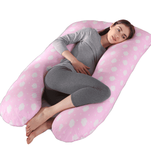 Coussin de Grossesse U 70x130cm Rose Nuages
