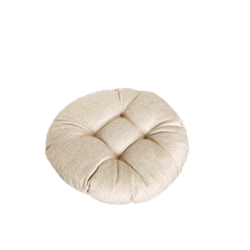Coussin De Chaise Waigg Kii - 50x50x5 Cm, Tissu Lin, Fond Antidérapant, Pour Intérieur/Extérieur (Beige)