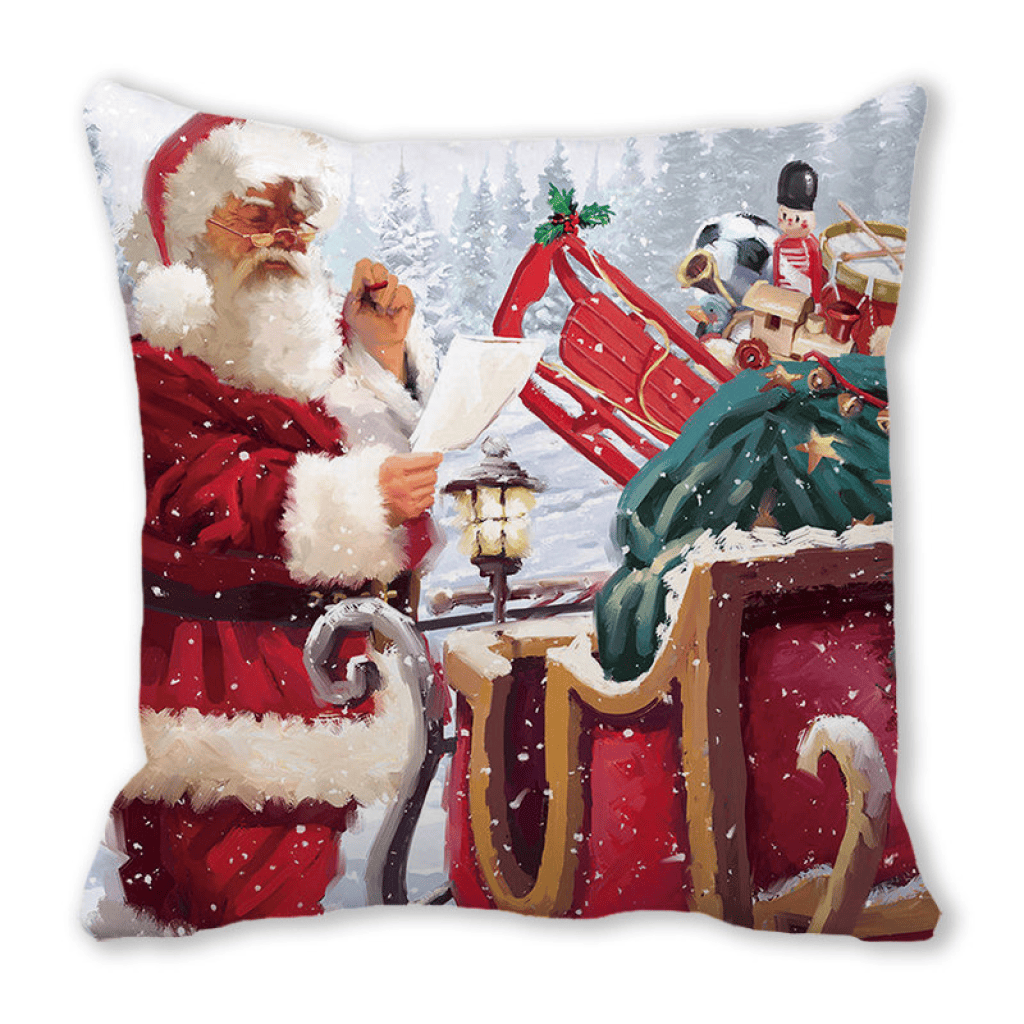2 Housses De Coussin Noël 45x45 Cm – Déco Festive Pour Canapé, Lit, Chaise Ou Voiture