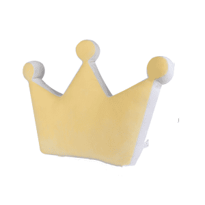 Coussin Enfant Motif Couronne Triangle Jaune