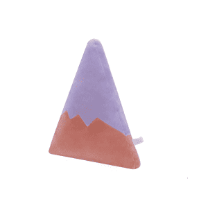 Coussin Enfant Motif Triangle Violet Rouge