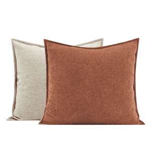 Coussin Terracotta Gris Imitation Cachemire 50x50cm