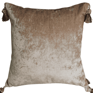 Housse pour Coussin Pompon 45x45cm Caramel