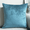 Housse pour Coussin Pompon Bleue