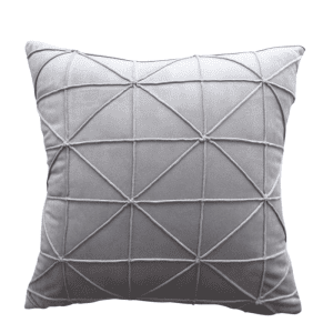 Coussin de Canapé Traits Velours 45x45cm Gris