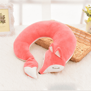 Coussin Enfant Forme Renard 30x25cm - Doux, Décoratif, Pour Chambre, Peluche Câline