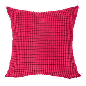 Housse Coussin Velours Côtelé 40x40cm Rouge