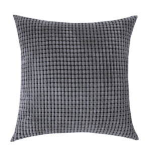 Housse Coussin Velours Côtelé 45x45cm Gris