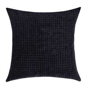 Housse Coussin Velours Côtelé 45x45cm Noir