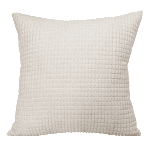 Housse Coussin Velours Côtelé 70x70cm Blanc