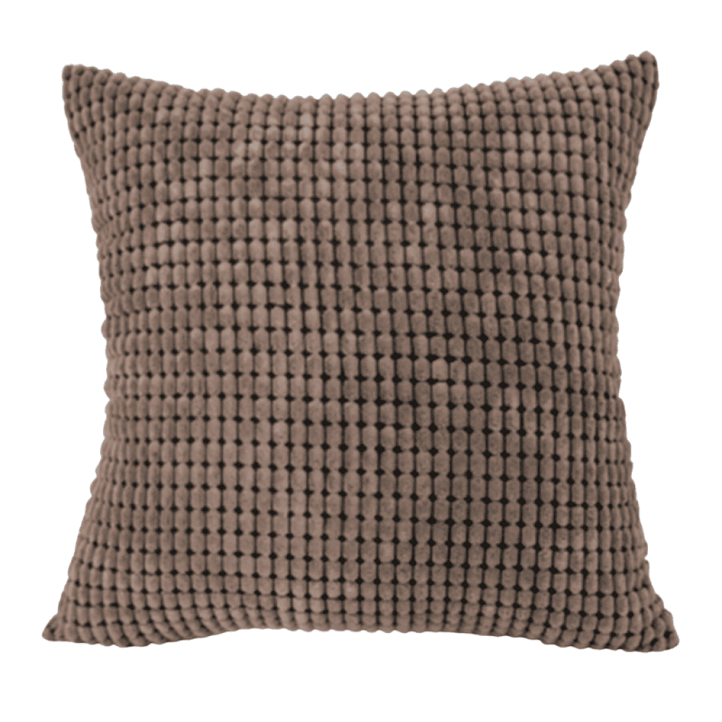 Grand Housse de Coussin 70 x 70cm - Côtelé Moka main image 1