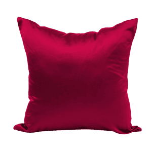 Taie Oreiller Satin Imitation Soie 45x45cm Rouge