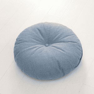 Coussin Sol Rond Bleu