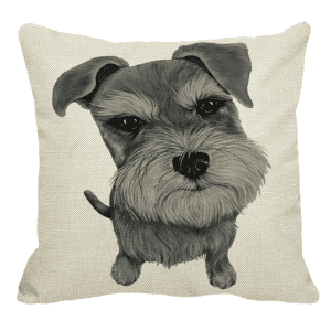 Housse Coussin Imprimé 45x45cm Schnauzer