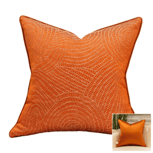 Lot De 4 Housses De Coussin 45x45 Cm – Dégradé Jaune/Orange – Style Boho