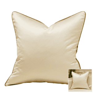 Housse Coussin Luxe Canapé 60x60cm Blanc