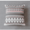 Coussin 45x45cm Canapé Motifs Géométriques Rose Gris 1