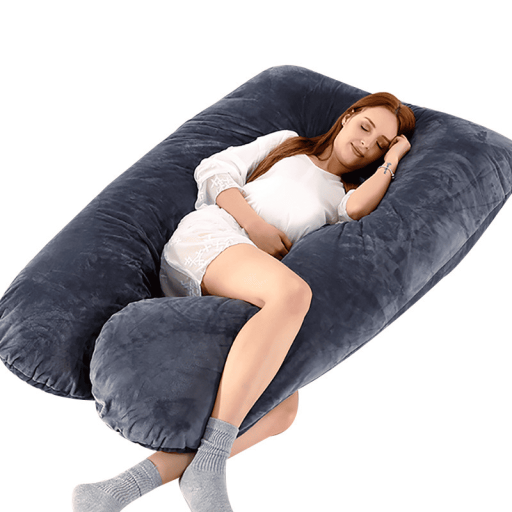 Housse De Coussin De Grossesse 50x180cm Motif Océan – Velours Doux, Fermeture Invisible, Pour Dormeur Sur Le Côté, Canapé, Lit, Corps Entier