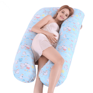 Coussin pour Grossesse 140x80cm Bleu Motif Nounours