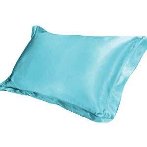 Taie D'oreiller Imitation Satin de Soie 48x74cm Bleu Clair
