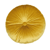 Coussin de Yoga Rond Velours 35x8cm Jaune