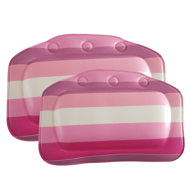 Coussin pour Baignoire 31x21cm Rose Rayures